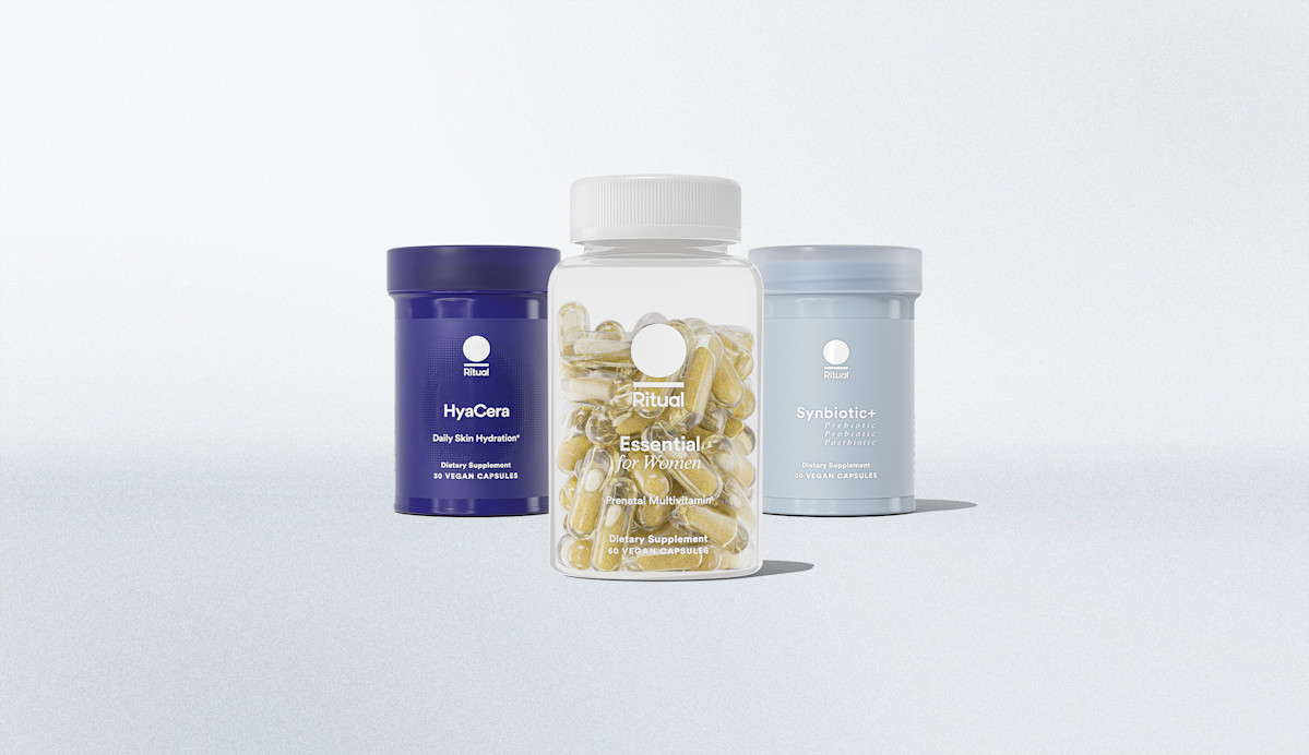 Prenatal Multivitamin, Synbiotic+ & HyaCera™ Bottles